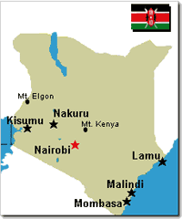 Safari - Cartina del Kenya