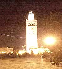 minareto della Kotouiba di notte
