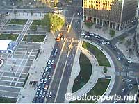 Piazza Duca d'Aosta vista dalla terrazza del palazzo Pirelli