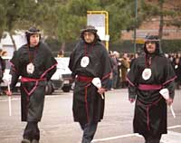 Arciconfraternità dell'Addolorata di Galatina nel giorno della processione della mattina del sabato santo a Galatina