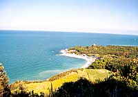 vista panoramica della baia di portonovo