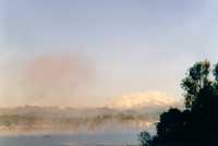 Il lago e il monte Rosa alle 7