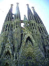La facciata della Sagrada Familia