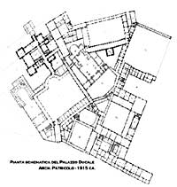 Pianta schematica del Palazzo Ducale di Mantova