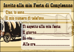 Stampa l'invito alla festa di compleanno