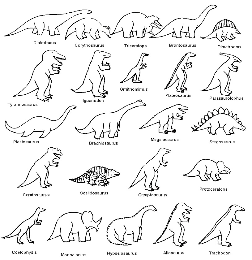 Come Si Disegna Un Dinosauro Stampae Colorare