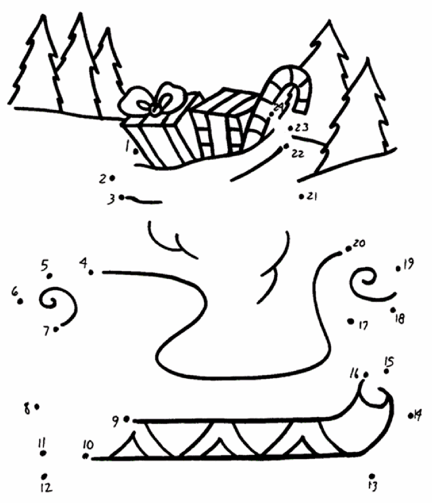 Disegni Di Natale Da Unire Con I Puntini.Disegni Di Natale Da Stampare Labirinti Unisci I Puntini Colora Le Aree Sottocoperta Net