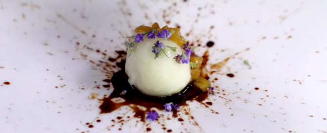 Sorbetto di mele verdi con zenzero candito